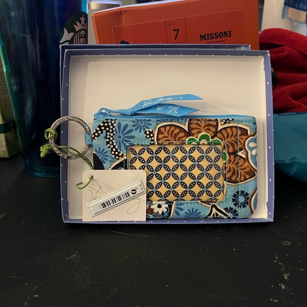 Vera Bradley Zip ID Case Bali Blue NWT DISCONTINUED - Picture 6 of 6